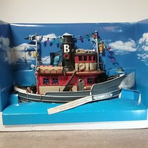 Lemax Christmas Village Tug Boat - Retired